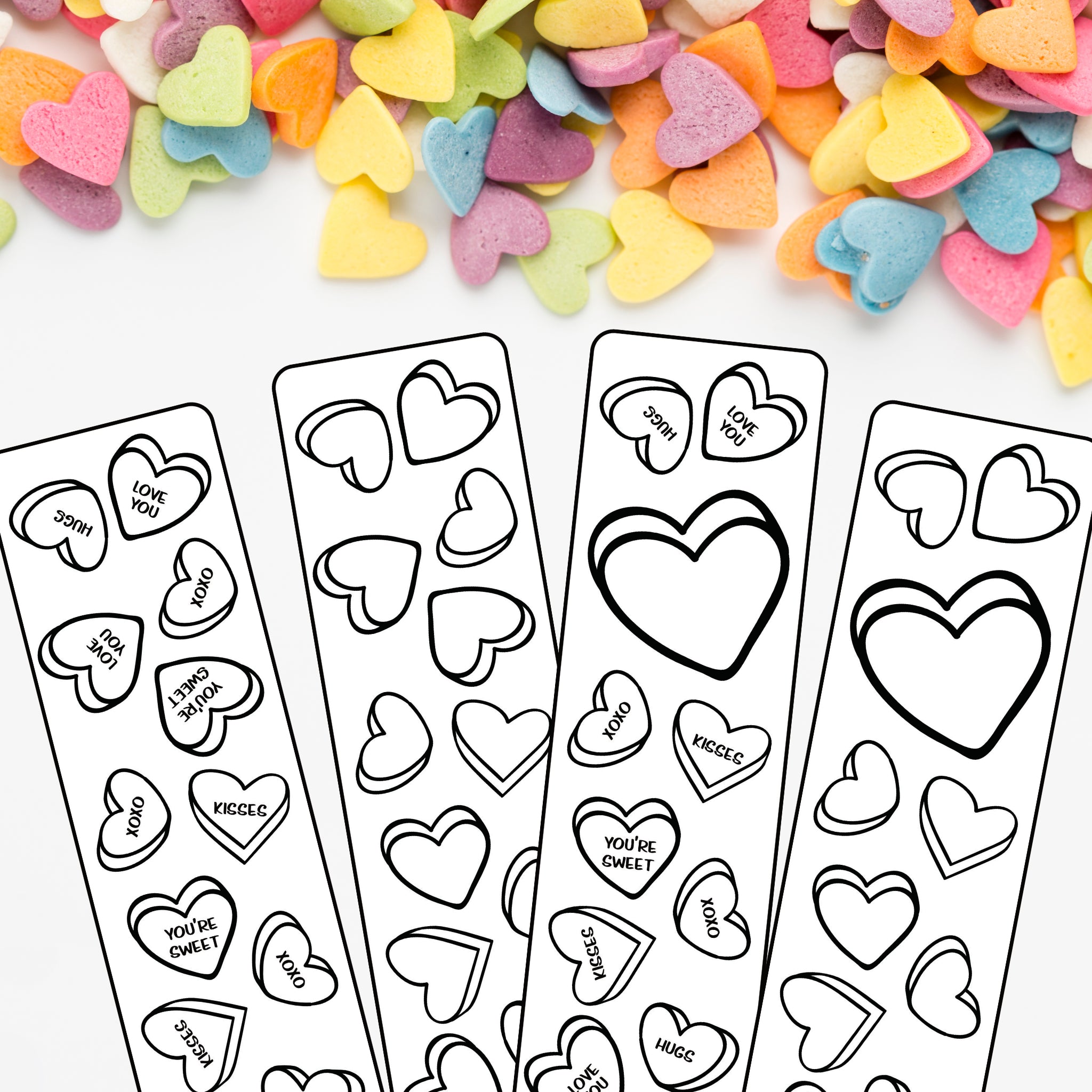 Bookmark Valentine's Day Bookmark Ribbon Bookmark Heart 